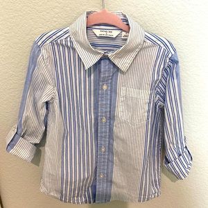 Janie and Jack blue strip shirt